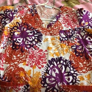 Printed Scrub Top